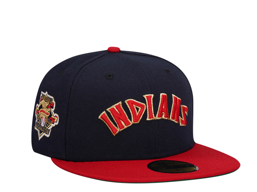 New Era Cleveland Indians American League Script Two Tone Throwback Edition 59Fifty Fitted Gorra