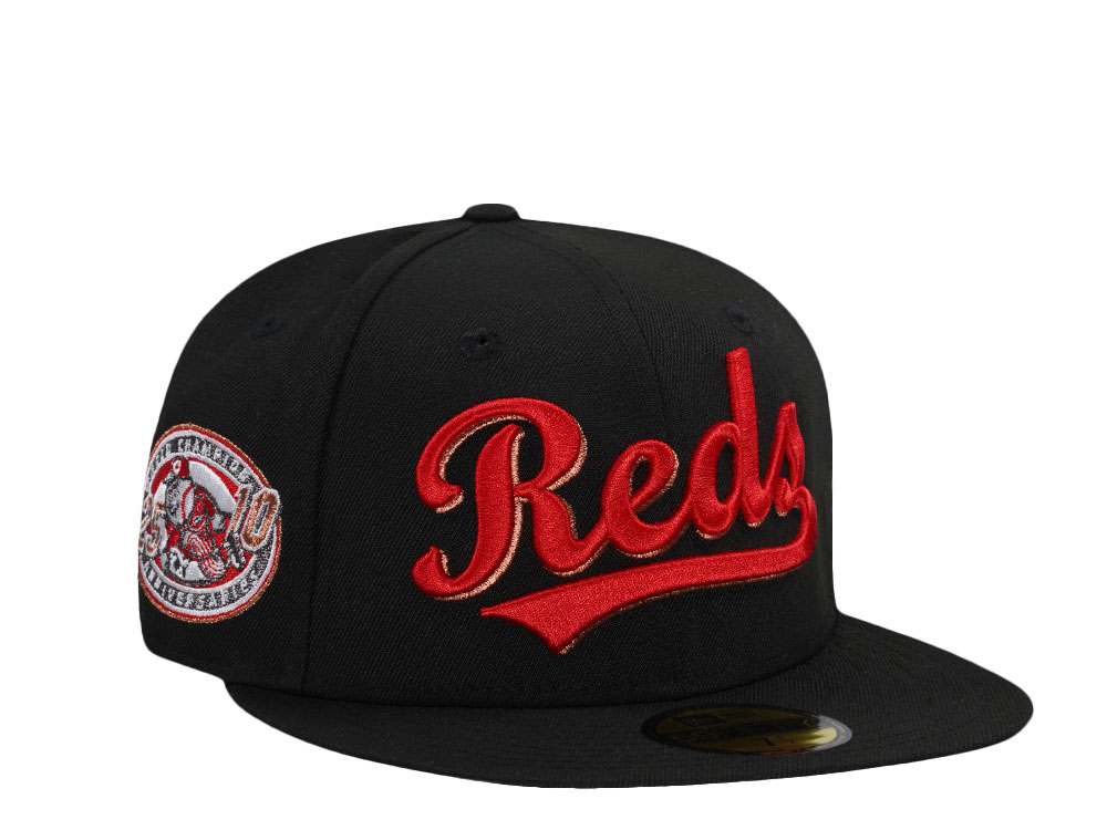 New Era Cincinnati Reds World Champion 25th Anniversary Black Prime Edition 59Fifty Fitted Gorra