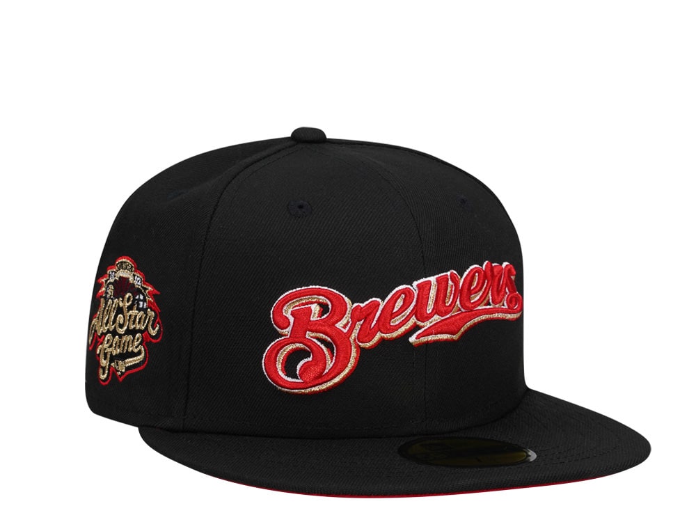 New Era Milwaukee Brewers All Star Game 2002 Black and Red Edition 59Fifty Fitted Gorra