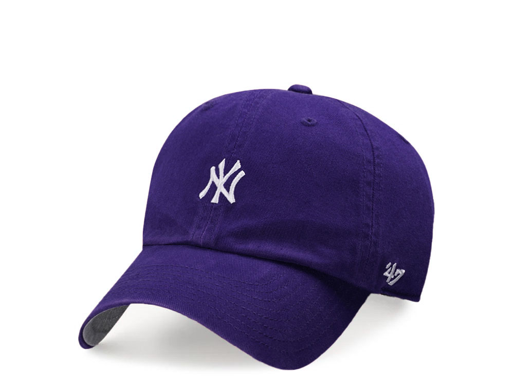 47Brand New York Yankees Purple Base Runner Clean up Strapback Gorra