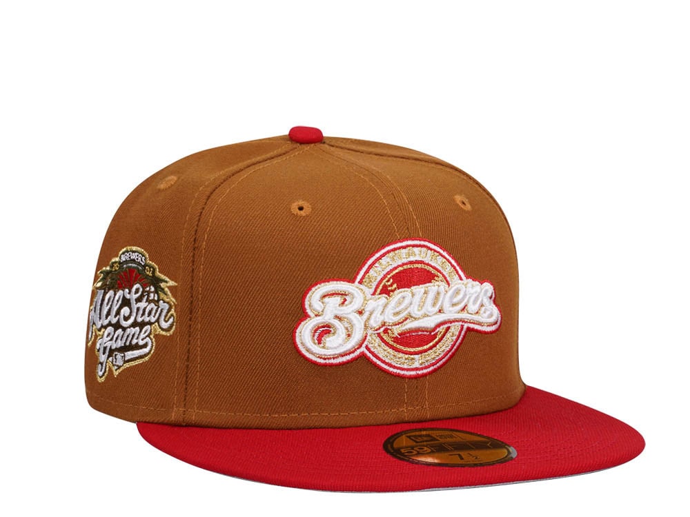 New Era Milwaukee Brewers All Star Game 2002 Malty Red Two Tone Edition 59Fifty Fitted Gorra