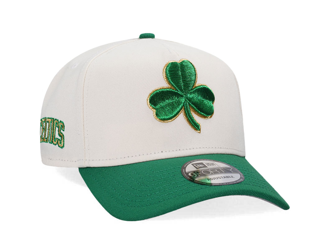 New Era Boston Celtics Chrome Gold Two Tone Edition A Frame Snapback Gorra