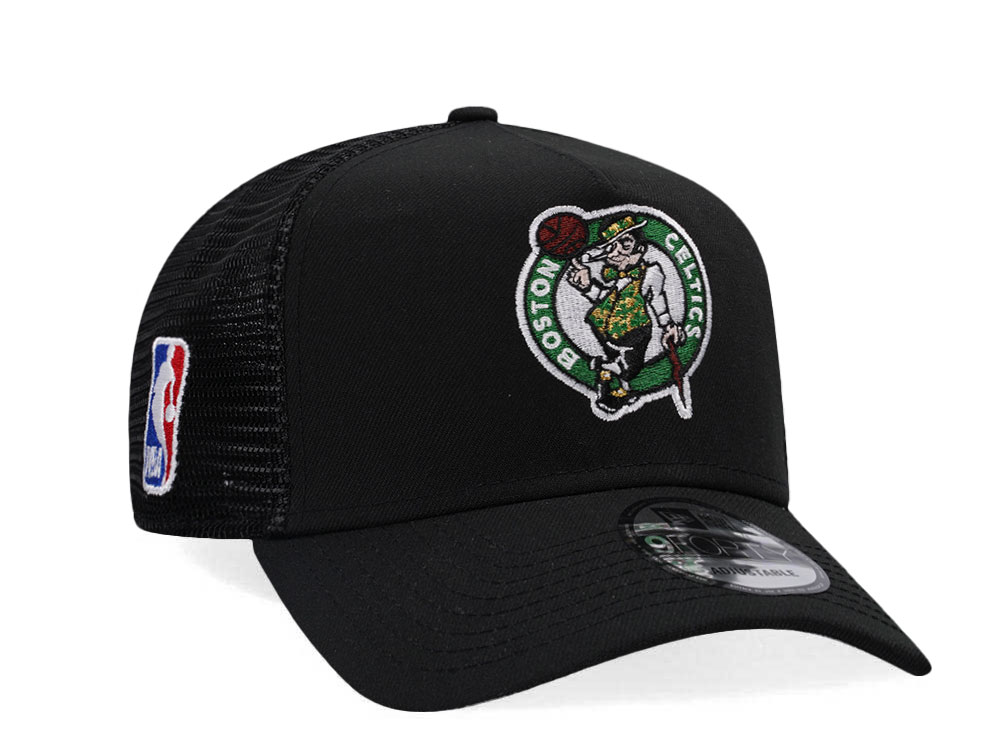 New Era Boston Celtics Black Classic Edition Trucker A Frame Snapback Gorra