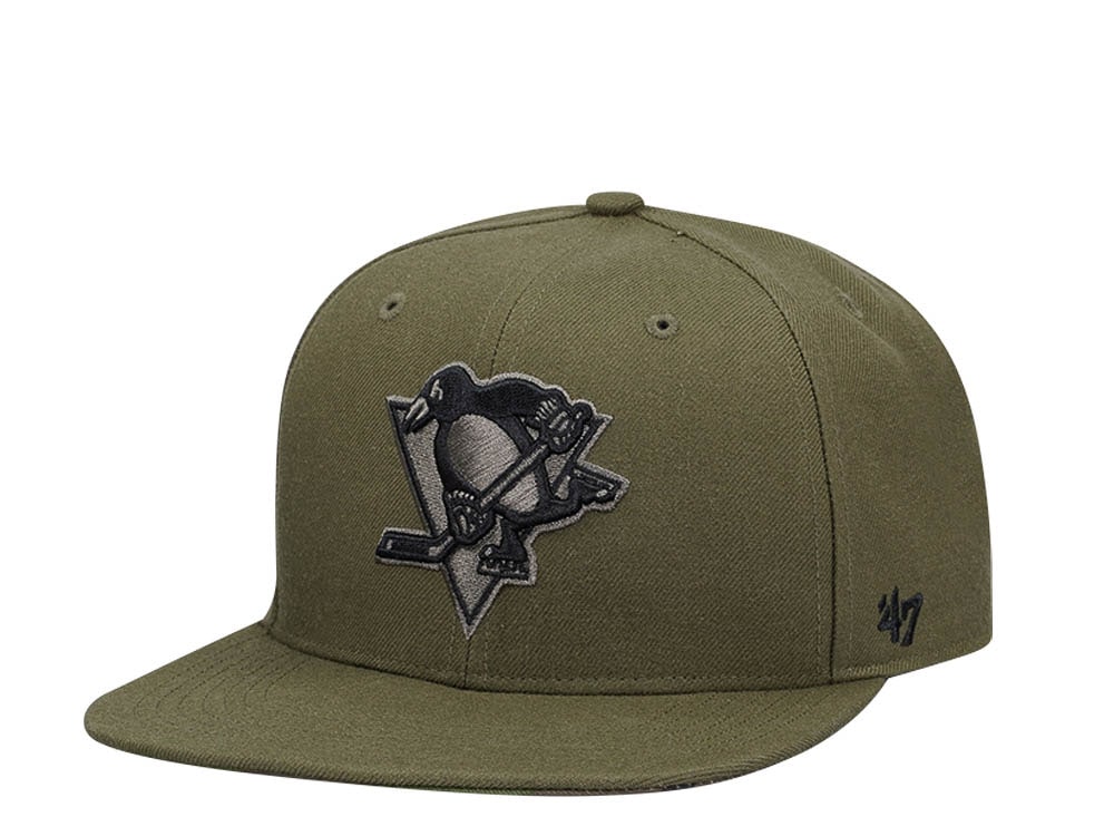 47Brand Pittsburgh Penguins Sandalwood Ballpark Camo Captain MVP Snapback Gorra