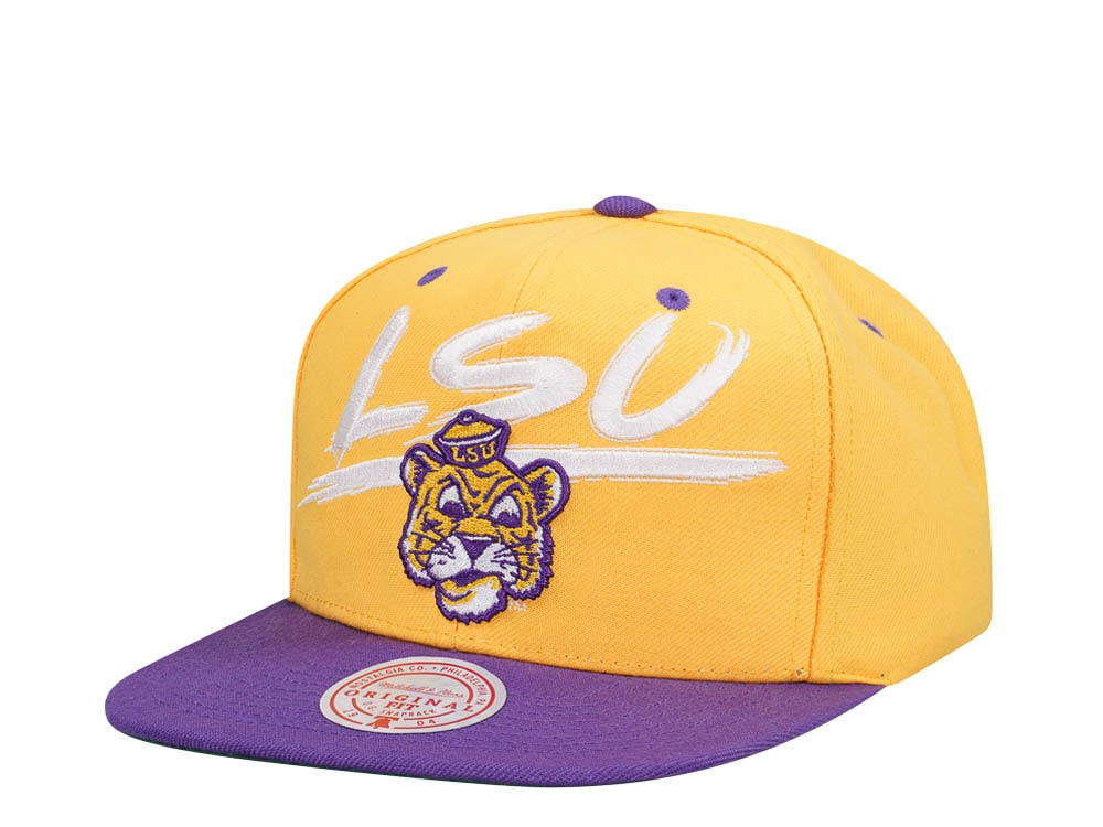 Mitchell & Ness Louisiana State University Transcript Two Tone Snapback Gorra