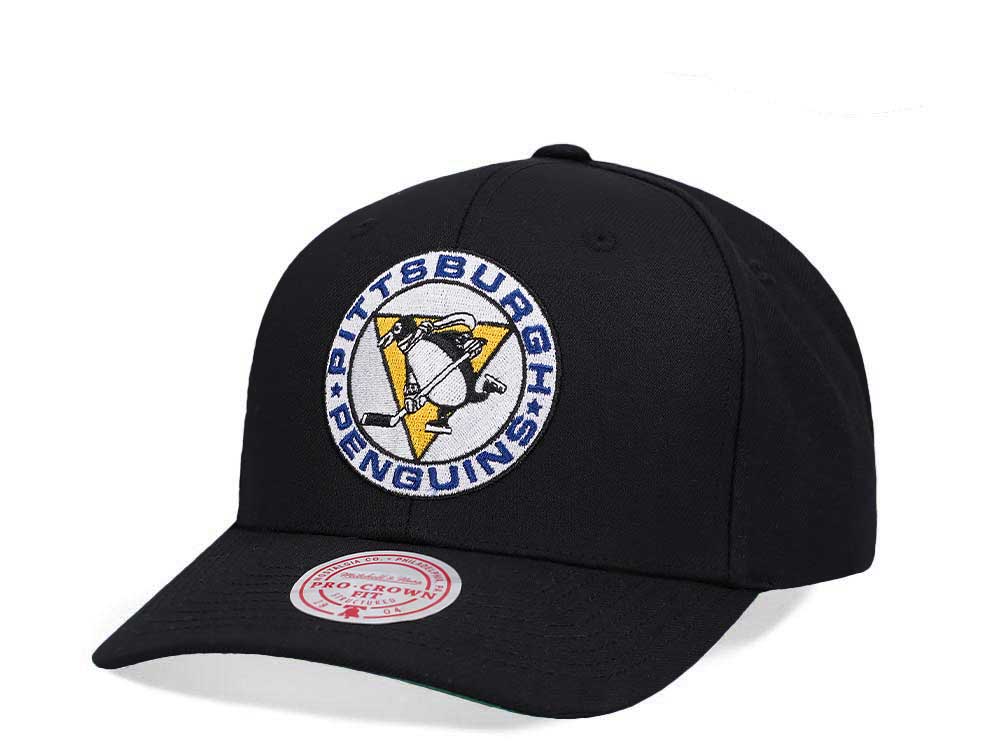 Mitchell & Ness Pittsburgh Penguins Team Ground 2.0 Pro Black Snapback Gorra