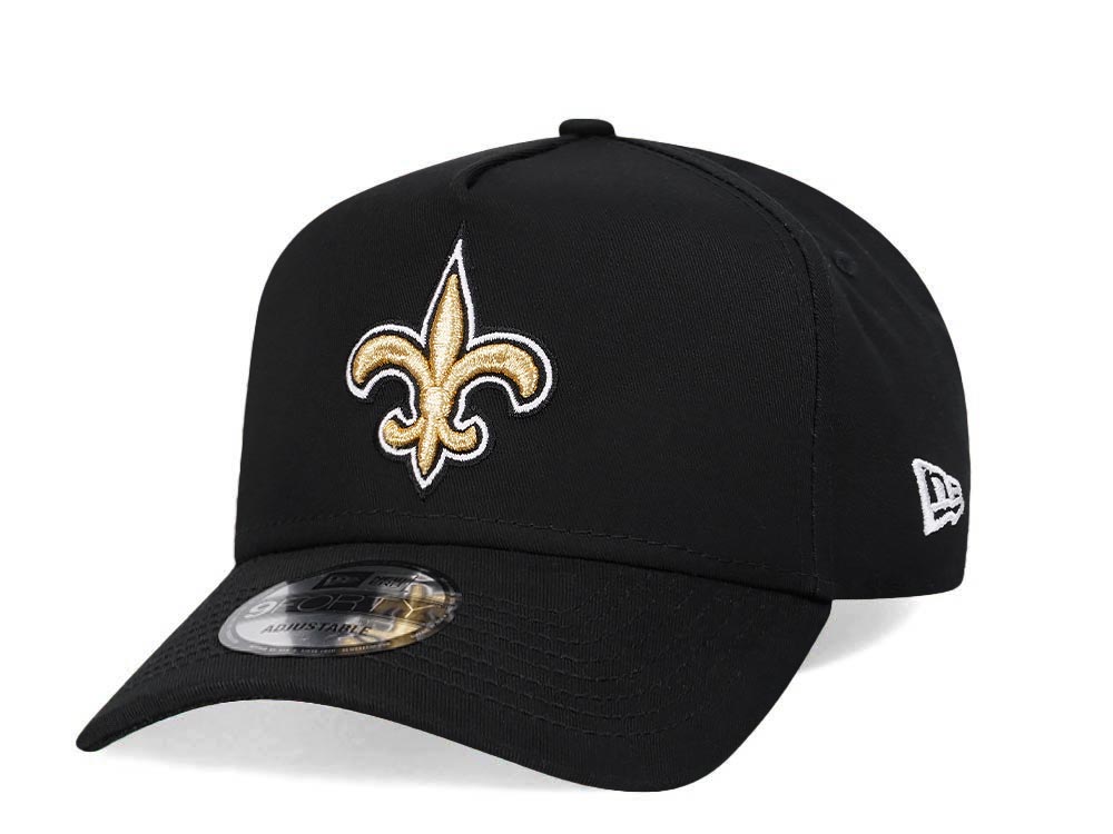 New Era New Orleans Saints Black 9Forty A Frame Snapback Gorra