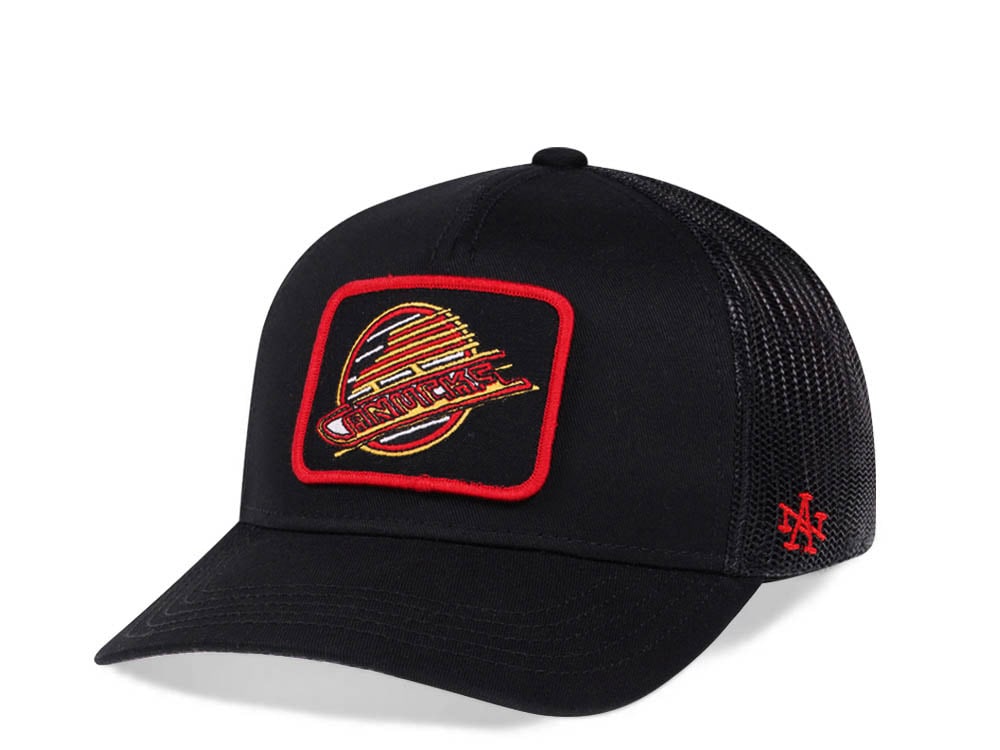 American Needle Vancouver Canucks Black Trucker Snapback Gorra