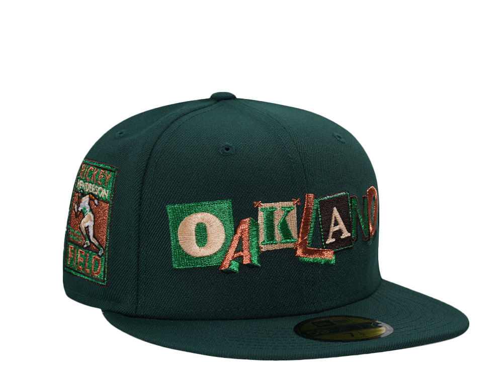 New Era Oakand Athletics Rickey Henderson Green Copper Edition 59Fifty Fitted Gorra