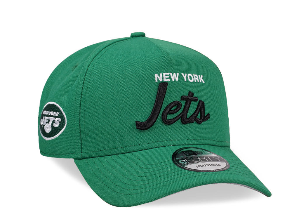 New Era New York Jets Script Green Edition 9Forty A Frame Snapback Gorra