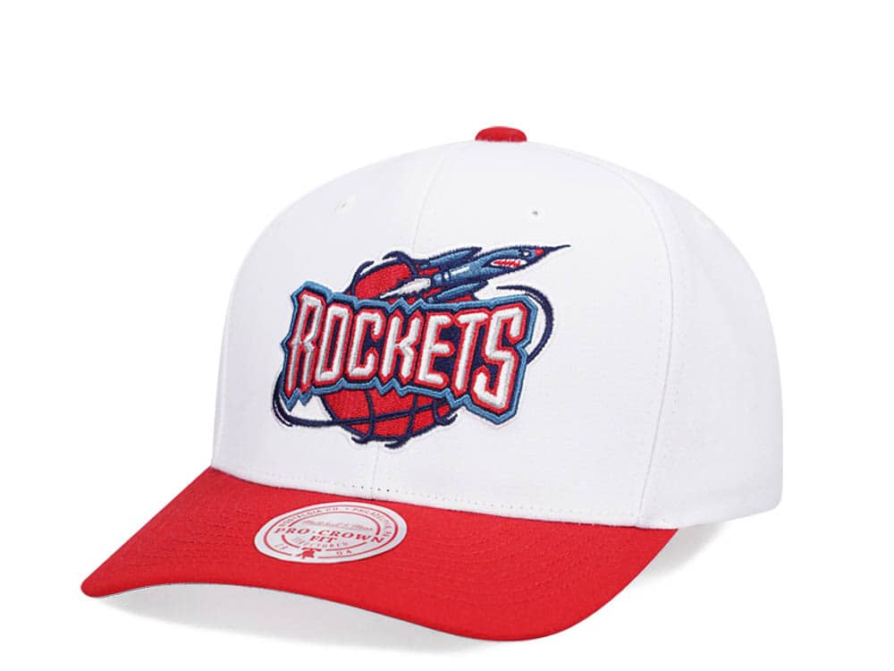 Mitchell & Ness Houston Rockets Team Two Tone 2.0 Pro White Snapback Gorra