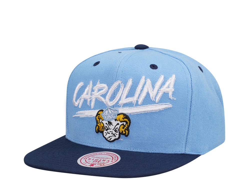 Mitchell & Ness University of North Carolina Transcript Two Tone Snapback Gorra