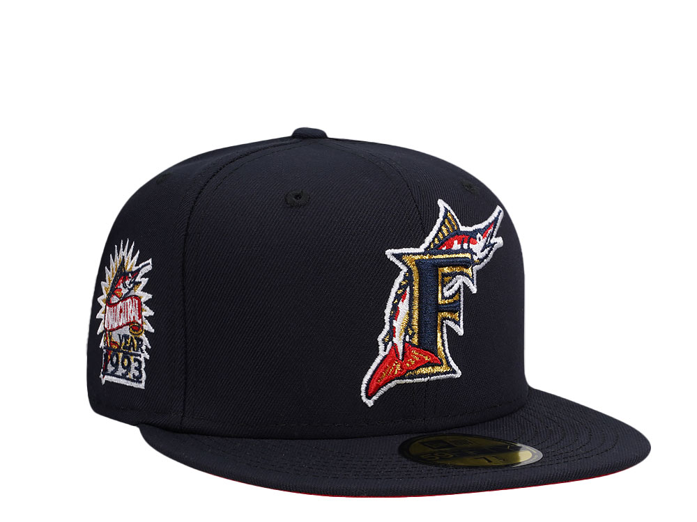 New Era Florida Marlins  Inaugural Year 1993 Navy Gold Detail Edition 59Fifty Fitted Gorra