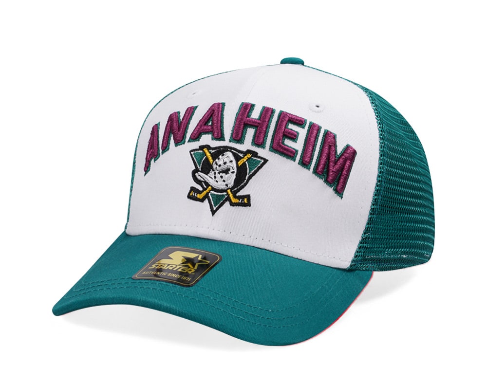 Starter Anaheim Ducks Penalty Curved Trucker Snapback Gorra