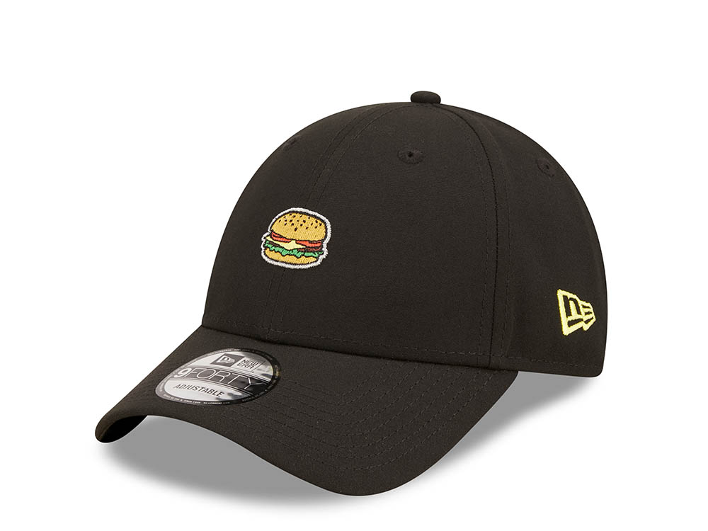 New Era Food Icon Black 9Forty Strapback Gorra