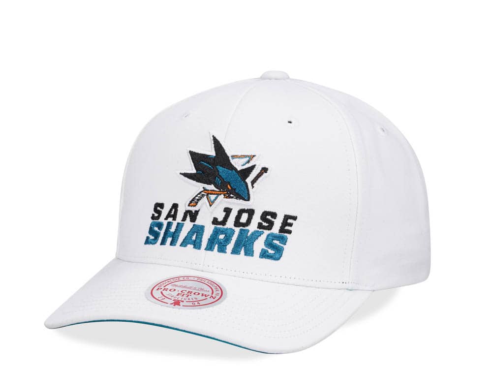 Mitchell & Ness San Jose Sharks All in Pro White Snapback Gorra