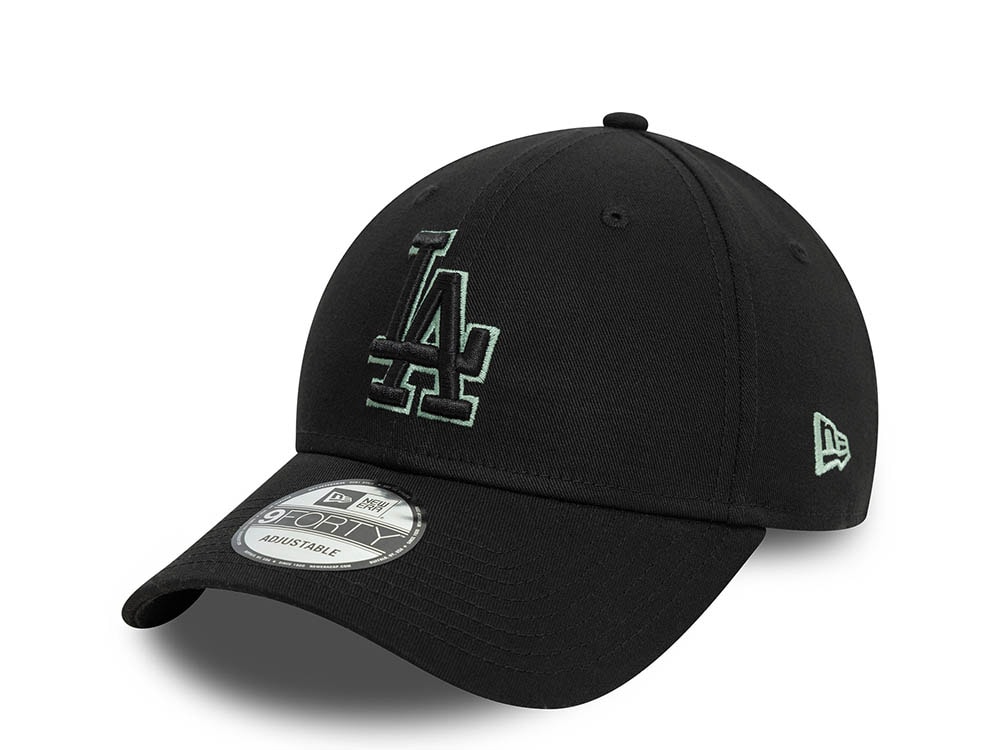 New Era Los Angeles Dodgers Outline Black 9Forty Strapback Gorra