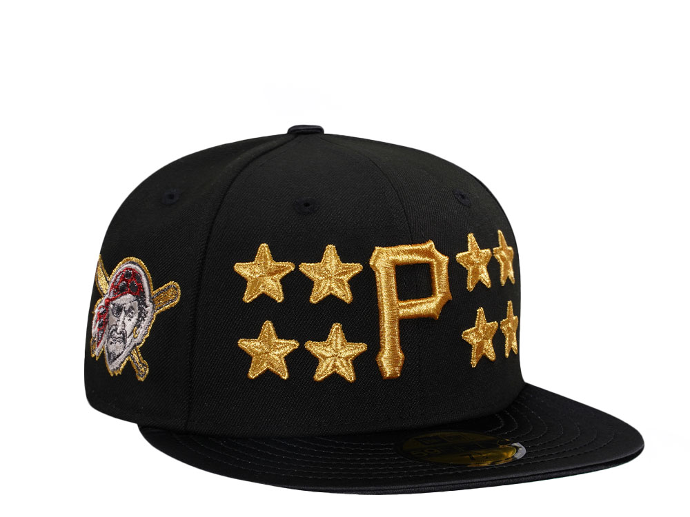 New Era Pittsburgh Pirates Black Satin Brim Prime Edition 59Fifty Fitted Gorra