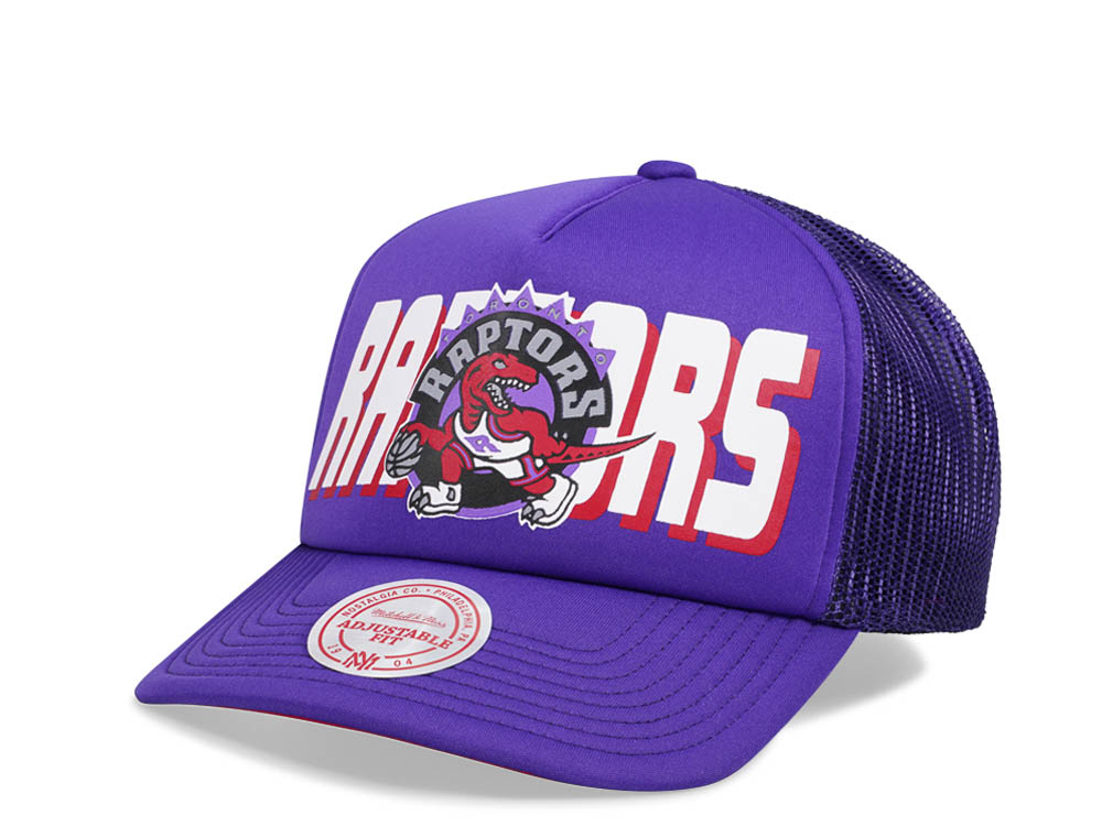 Mitchell & Ness Toronto Raptors Purple Billboard Trucker Snapback Gorra