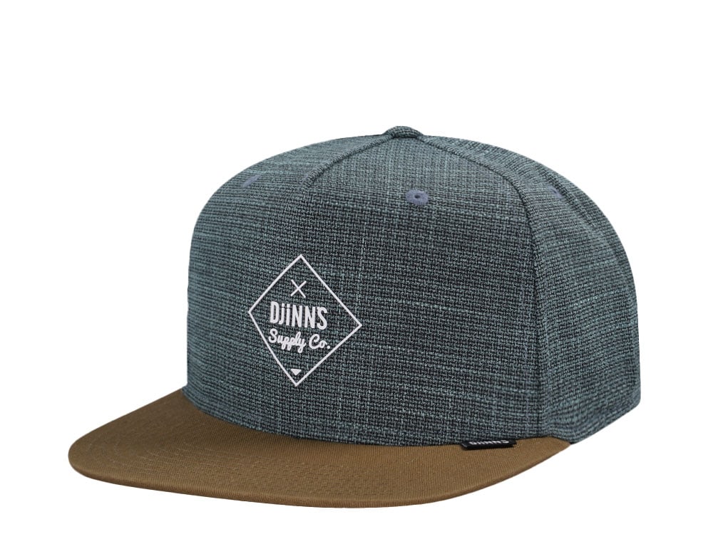 Djinns Cottoncheck Gray 6 Panel Snapback Gorra