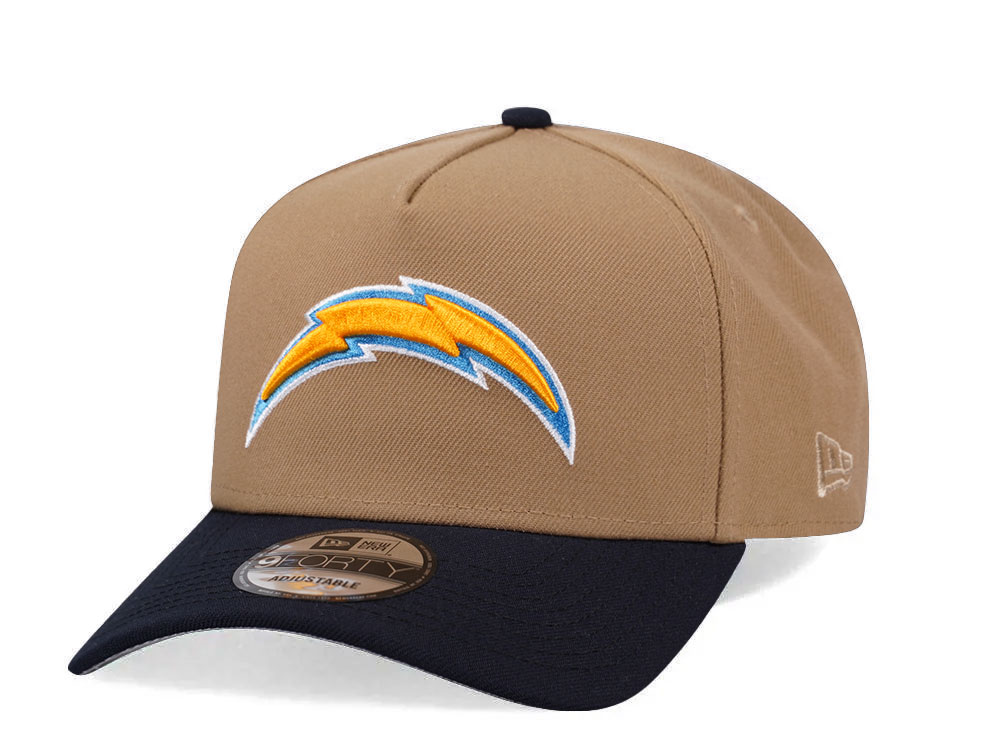 New Era Los Angeles Chargers Khaki Two Tone Edition 9Forty A Frame Snapback Gorra