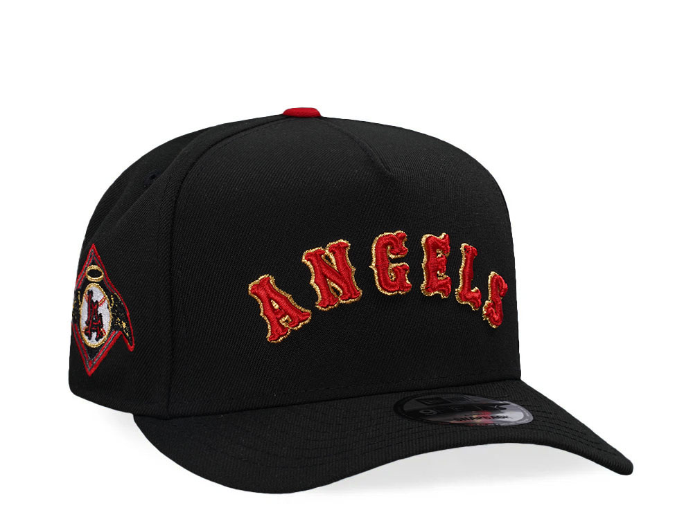 New Era Los Angeles Angels Black Gold Edition A Frame 9Fifty Snapback Gorra