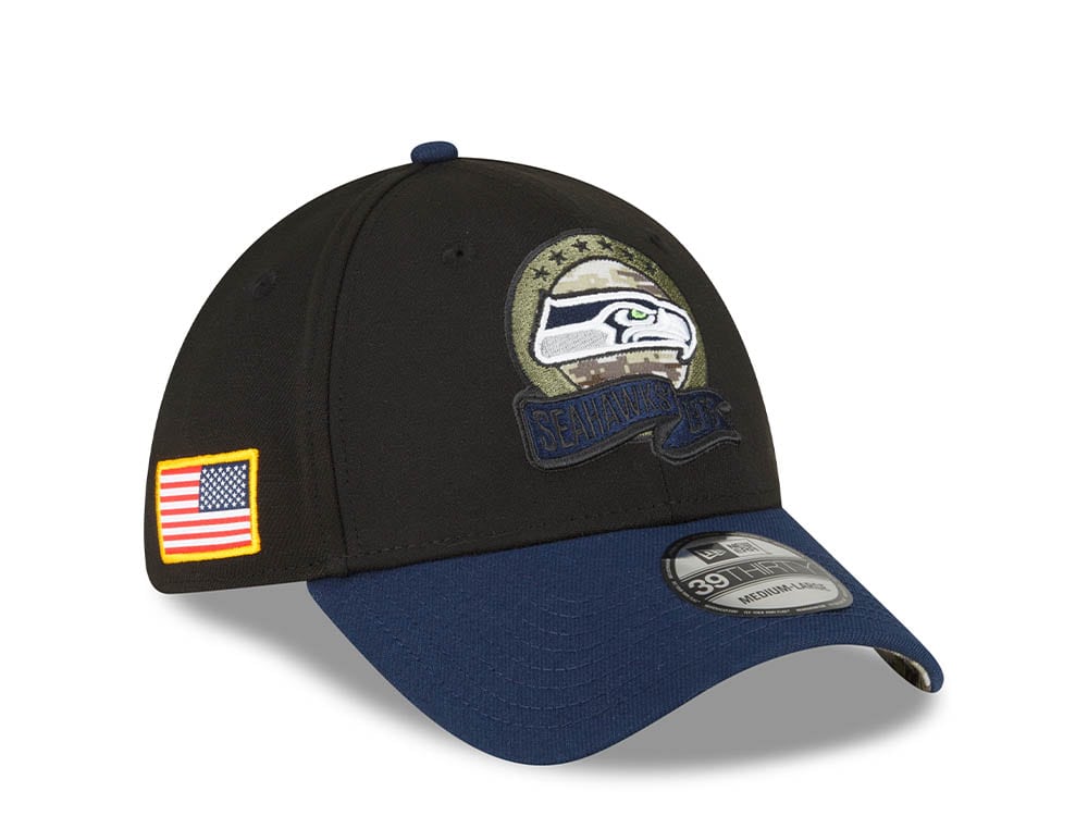 New Era Seattle Seahawks Salute to Service 2022 39Thirty Stretch Gorra