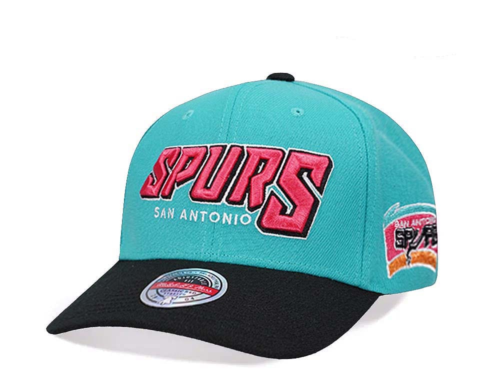 Mitchell & Ness San Antonio Spurs Shredder Stretch Hardwood Classic Red Flex Snapback Gorra