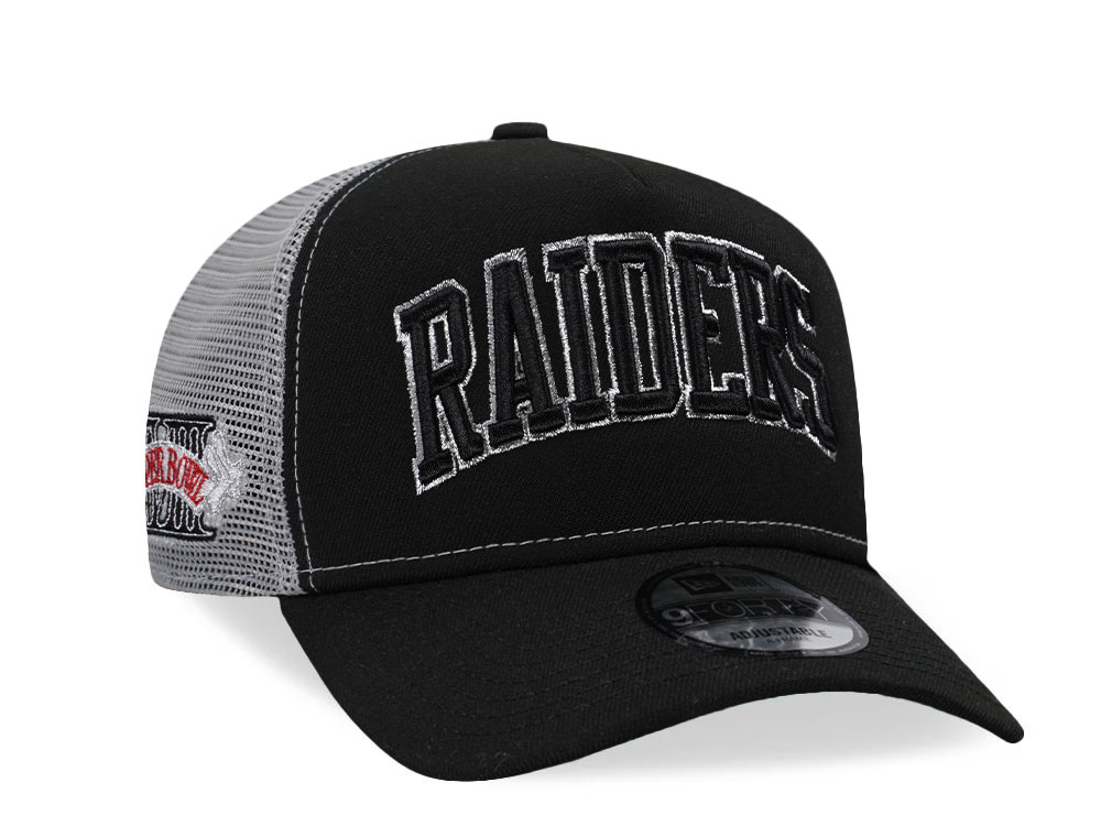 New Era Las Vegas Raiders Super Bowl XVIII Vintage Trucker 9Forty A Frame Snapback Gorra