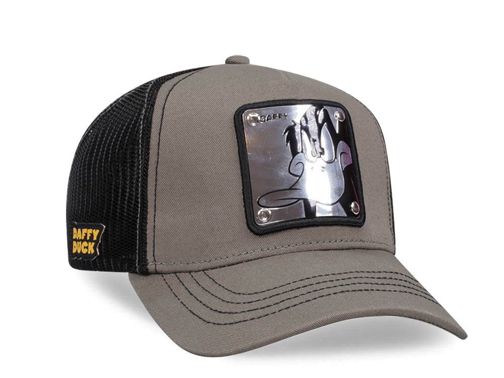 Capslab Looney Tunes Daffy Duck Olive Trucker Snapback Gorra