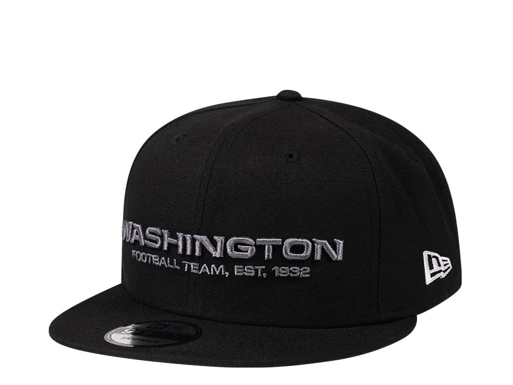 New Era Washington Football Team Steel Black Edition 9Fifty Snapback Cap