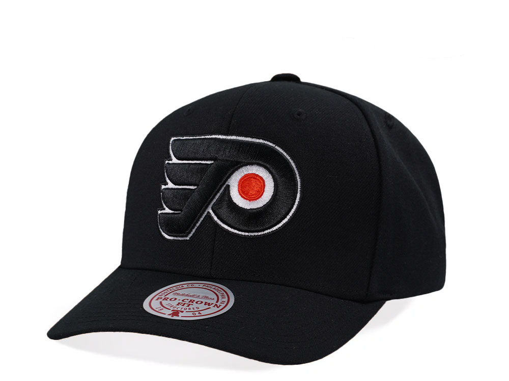 Mitchell & Ness Philadelphia Flyers Pro Crown Fit Vintage Black Snapback Gorra