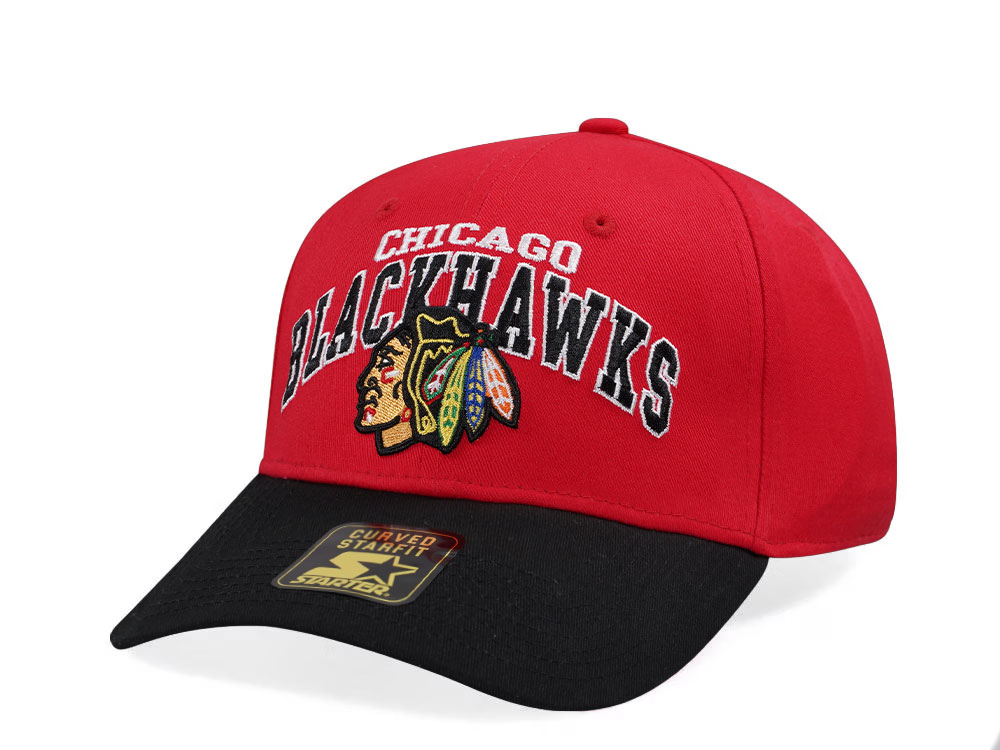 New Era Chicago Blackhawks Crowd Pleaser Edition Black Curved Snapback Gorra