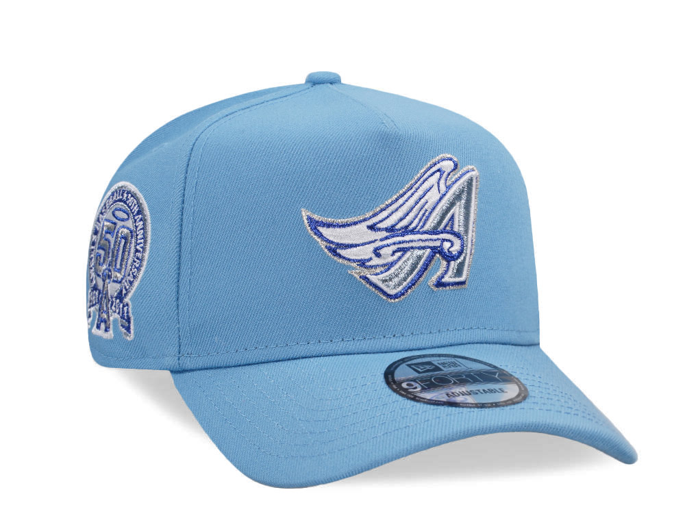 New Era Anaheim Angels 50th Anniversary Sky Blue Edition A Frame Snapback Gorra