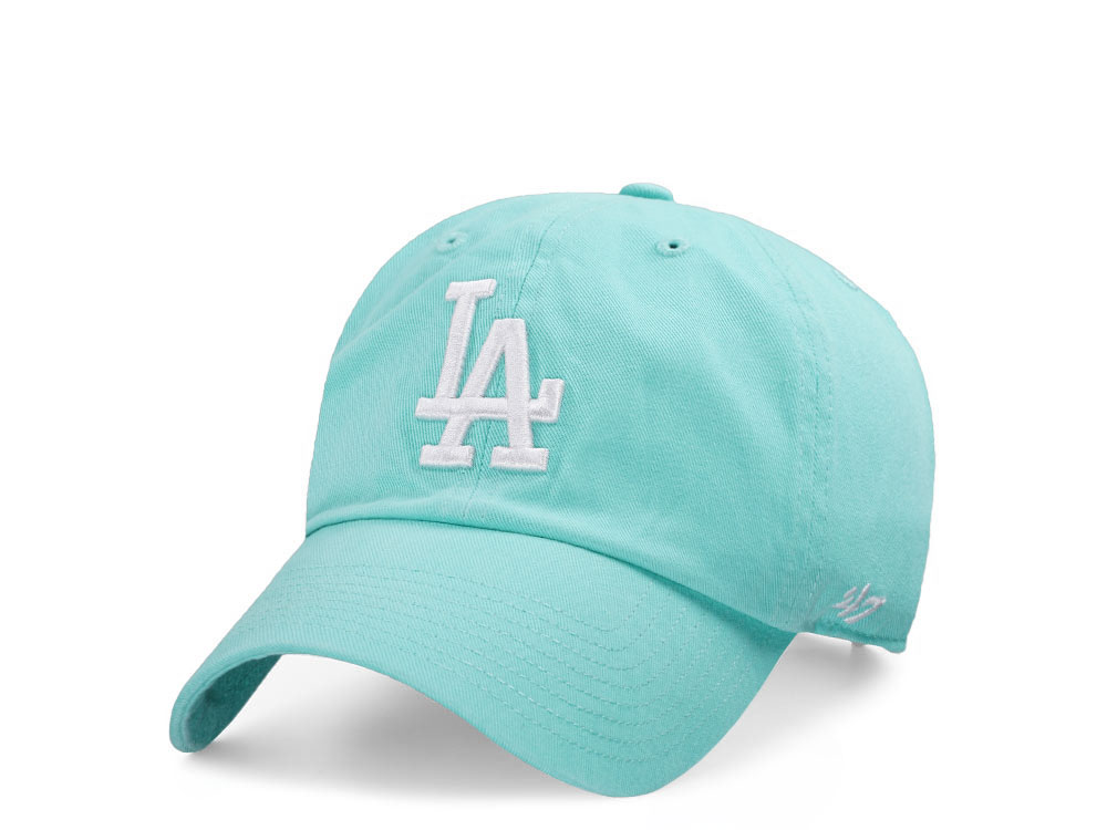 47Brand Los Angeles Dodgers Teal Clean up Strapback Gorra