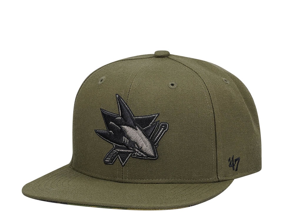 47Brand San Jose Sharks Sandalwood Ballpark Camo Captain MVP Snapback Gorra