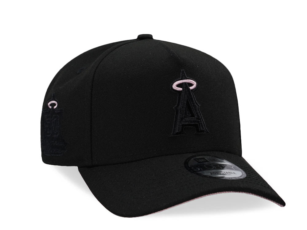 New Era Anaheim Angels 50th Anniversary Black Pink Edition 9Forty A Frame Snapback Gorra