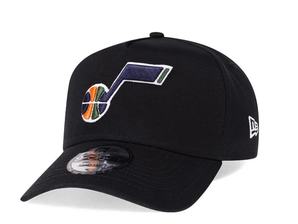 New Era Utah Jazz Black 9Forty A Frame Snapback Gorra