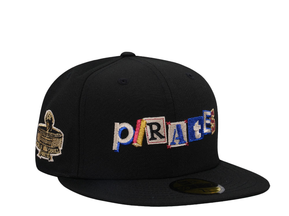 New Era Pittsburgh Pirates Black Metallic Letters Edition 59Fifty Fitted Gorra