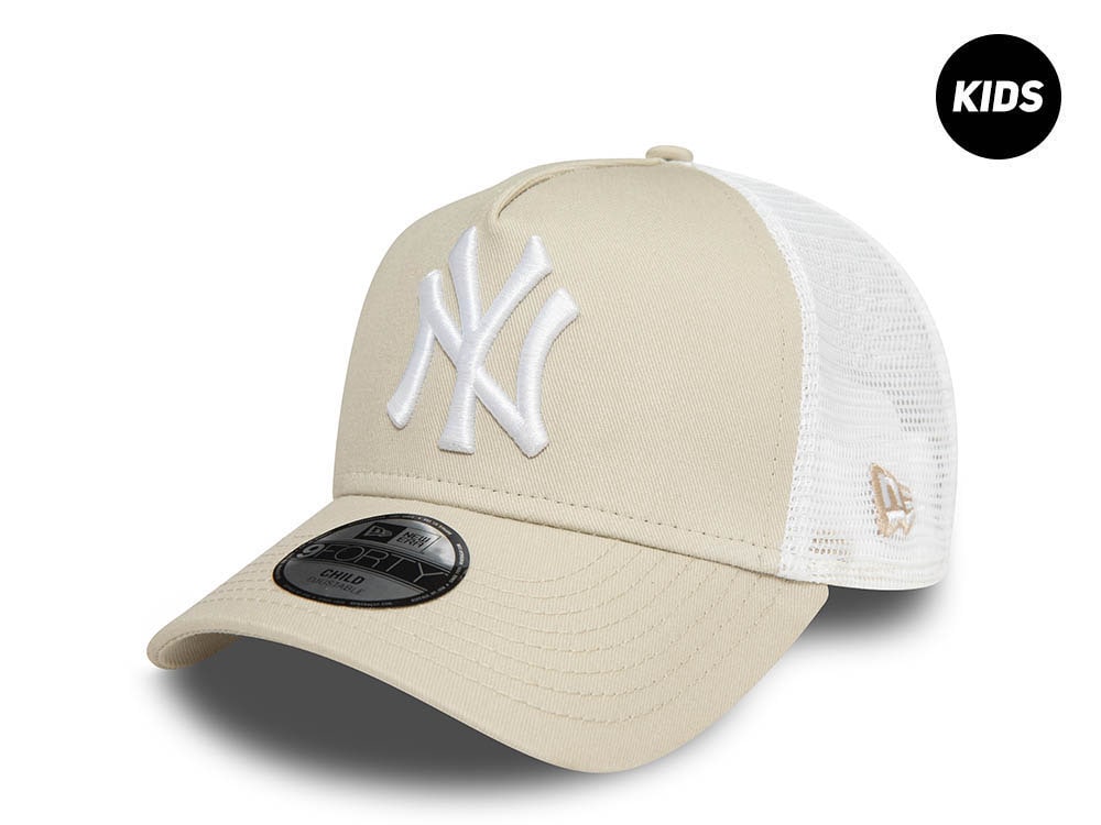 New Era New York Yankees League Essential Stone Kids 9Forty A Frame Trucker Snapback Gorra