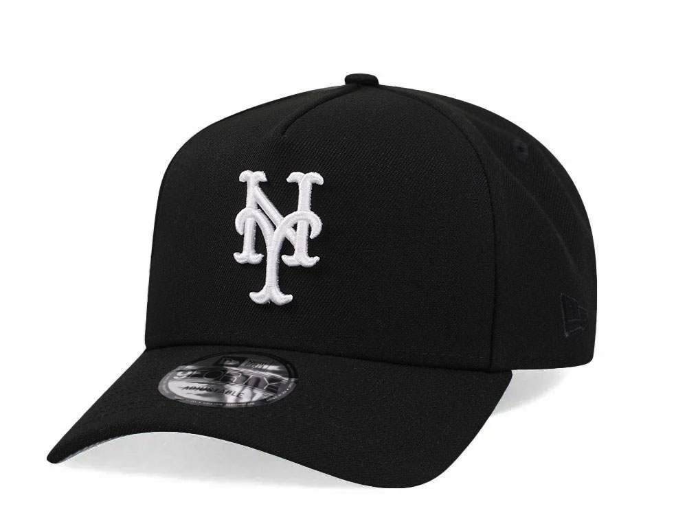 New Era New York Mets Black Classic Edition 9Forty A Frame Snapback Gorra