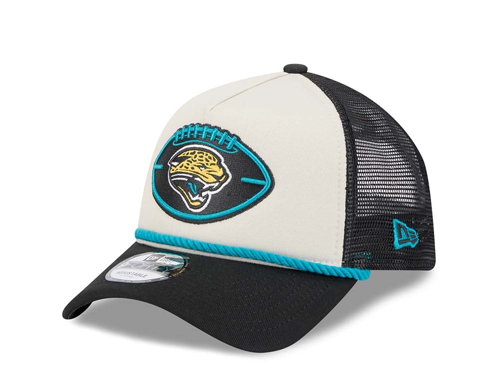 New Era Jacksonville Jaguars Sideline 2024 9Forty A Frame Trucker Snapback Gorra