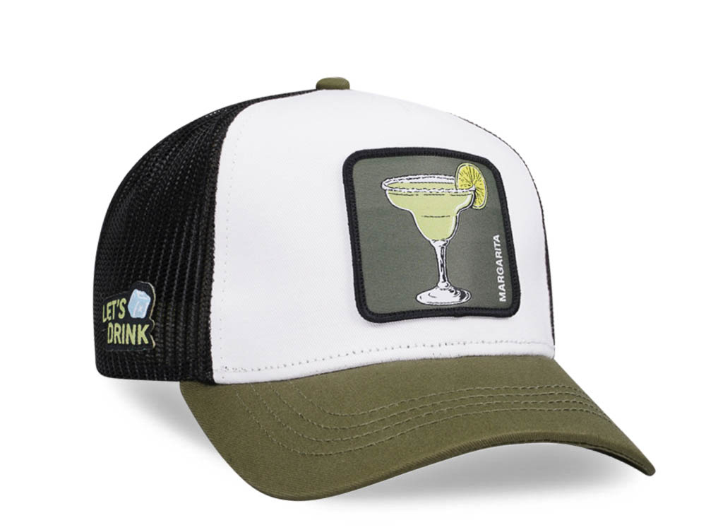 Capslab Cocktails Margarita White Green Trucker Snapback Gorra