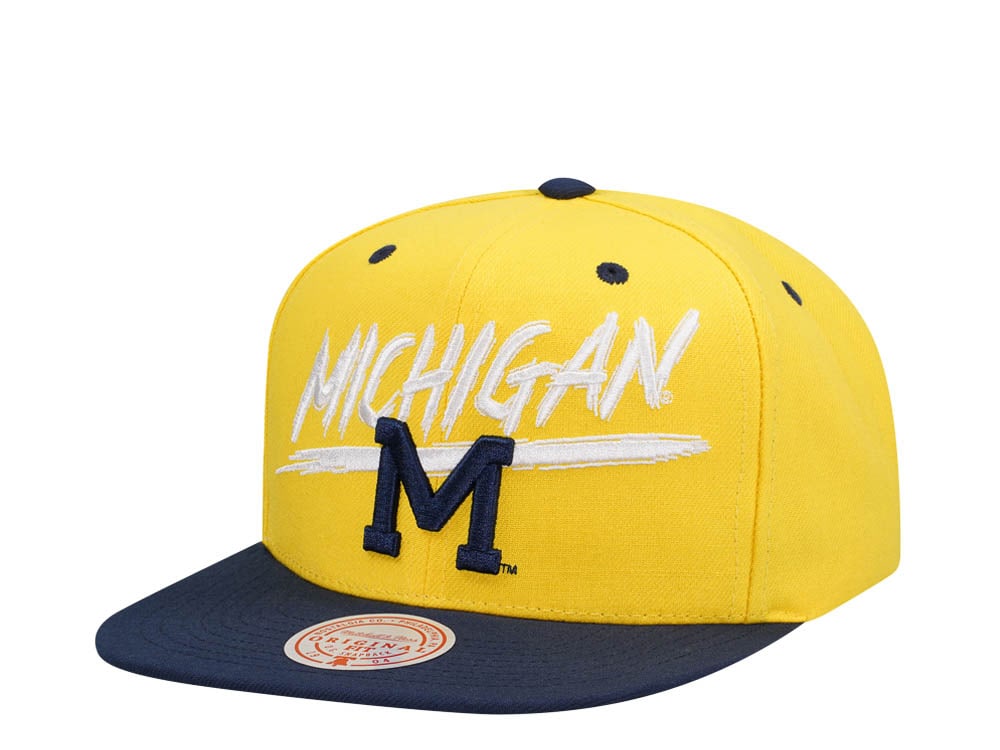 Mitchell & Ness University of Michigan Transcript Two Tone Snapback Gorra