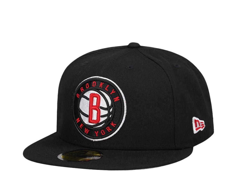 New Era Brooklyn Nets Black Red Detail Edition 59Fifty Fitted Gorra