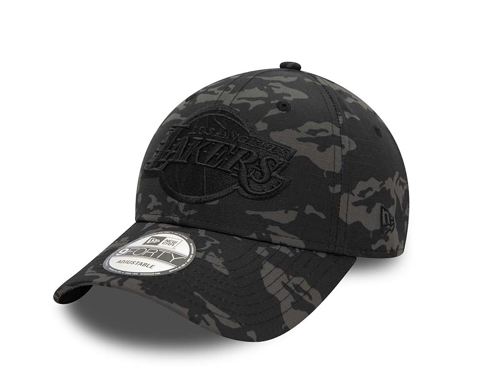 New Era Los Angeles Lakers Camo Black 9Forty Strapback Gorra