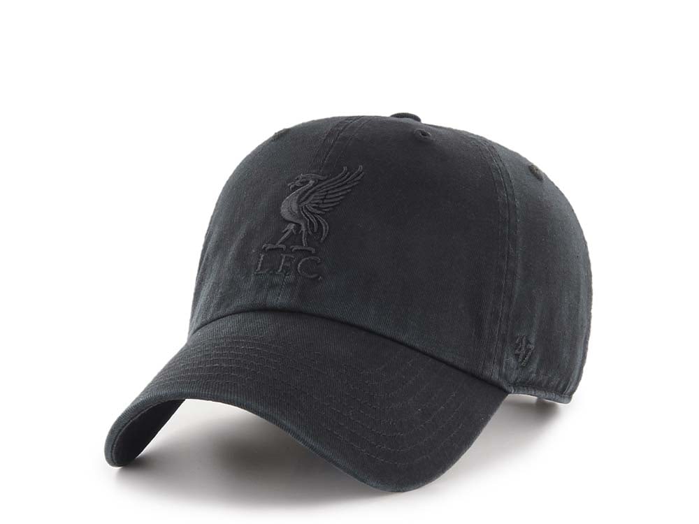 47Brand Liverpool FC Black Clean Up Strapback Gorra