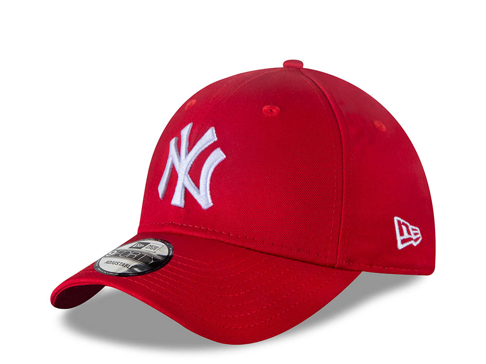 New Era League Basic New York Yankees Red 9Forty Strapback Gorra