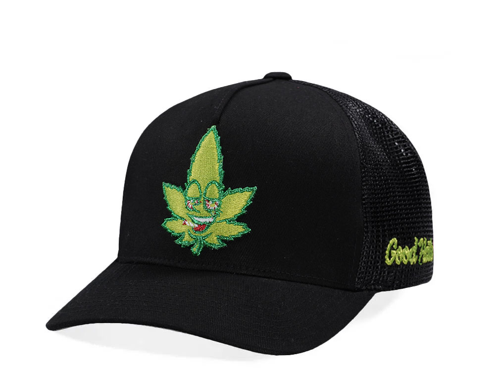 Good Hats Weed Guy Black Trucker Edition Snapback Gorra