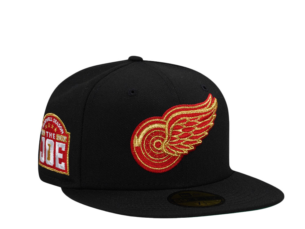 New Era Detroit Red Wings Farewell Season Joe Louis Arena Black Gold Edition 59Fifty Fitted Gorra